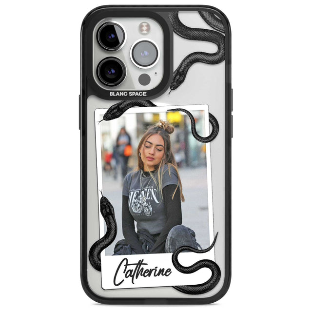 Personalised Snake Instant Photo Custom Phone Case iPhone 15 Pro Max / Magsafe Black Impact Case,iPhone 15 Pro / Magsafe Black Impact Case,iPhone 14 Pro Max / Magsafe Black Impact Case,iPhone 14 Pro / Magsafe Black Impact Case,iPhone 13 Pro / Magsafe Black Impact Case Blanc Space