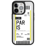 Personalised Paris Boarding Pass Custom Phone Case iPhone 15 Pro Max / Magsafe Black Impact Case,iPhone 15 Pro / Magsafe Black Impact Case,iPhone 14 Pro Max / Magsafe Black Impact Case,iPhone 14 Pro / Magsafe Black Impact Case,iPhone 13 Pro / Magsafe Black Impact Case Blanc Space