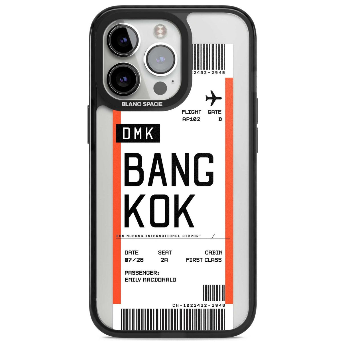 Personalised Bangkok Boarding Pass Custom Phone Case iPhone 15 Pro Max / Magsafe Black Impact Case,iPhone 15 Pro / Magsafe Black Impact Case,iPhone 14 Pro Max / Magsafe Black Impact Case,iPhone 14 Pro / Magsafe Black Impact Case,iPhone 13 Pro / Magsafe Black Impact Case Blanc Space