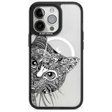 Henna Cat Phone Case iPhone 15 Pro / Magsafe Black Impact Case,iPhone 15 Pro Max / Magsafe Black Impact Case,iPhone 14 Pro Max / Magsafe Black Impact Case,iPhone 13 Pro / Magsafe Black Impact Case,iPhone 14 Pro / Magsafe Black Impact Case Blanc Space