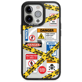 CAUTION Phone Case iPhone 15 Pro Max / Magsafe Black Impact Case,iPhone 15 Pro / Magsafe Black Impact Case,iPhone 14 Pro Max / Magsafe Black Impact Case,iPhone 14 Pro / Magsafe Black Impact Case,iPhone 13 Pro / Magsafe Black Impact Case Blanc Space