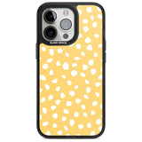 White on Yellow Dalmatian Polka Dot Spots