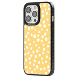 White on Yellow Dalmatian Polka Dot Spots