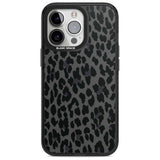 Dark Animal Print Pattern Large Leopard Phone Case iPhone 15 Pro Max / Magsafe Black Impact Case,iPhone 15 Pro / Magsafe Black Impact Case,iPhone 14 Pro Max / Magsafe Black Impact Case,iPhone 14 Pro / Magsafe Black Impact Case,iPhone 13 Pro / Magsafe Black Impact Case Blanc Space