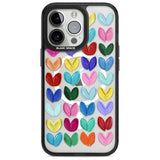 Oil Painted Hearts Phone Case iPhone 15 Pro Max / Magsafe Black Impact Case,iPhone 15 Pro / Magsafe Black Impact Case,iPhone 14 Pro Max / Magsafe Black Impact Case,iPhone 14 Pro / Magsafe Black Impact Case,iPhone 13 Pro / Magsafe Black Impact Case Blanc Space