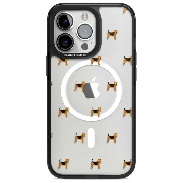 Airedale Terrier Dog Pattern Clear Phone Case iPhone 15 Pro Max / Magsafe Black Impact Case,iPhone 15 Pro / Magsafe Black Impact Case,iPhone 14 Pro Max / Magsafe Black Impact Case,iPhone 14 Pro / Magsafe Black Impact Case,iPhone 13 Pro / Magsafe Black Impact Case Blanc Space