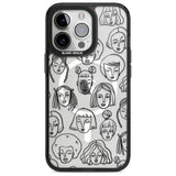 Girl Portrait Doodles Phone Case iPhone 15 Pro Max / Magsafe Black Impact Case,iPhone 15 Pro / Magsafe Black Impact Case,iPhone 14 Pro Max / Magsafe Black Impact Case,iPhone 14 Pro / Magsafe Black Impact Case,iPhone 13 Pro / Magsafe Black Impact Case Blanc Space