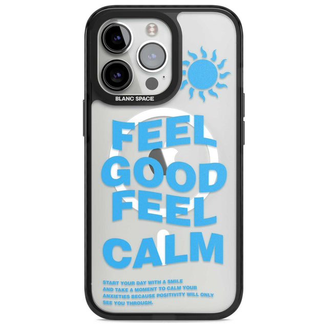 Feel Good Feel Calm (Blue) Phone Case iPhone 15 Pro Max / Magsafe Black Impact Case,iPhone 15 Pro / Magsafe Black Impact Case,iPhone 14 Pro Max / Magsafe Black Impact Case,iPhone 14 Pro / Magsafe Black Impact Case,iPhone 13 Pro / Magsafe Black Impact Case Blanc Space