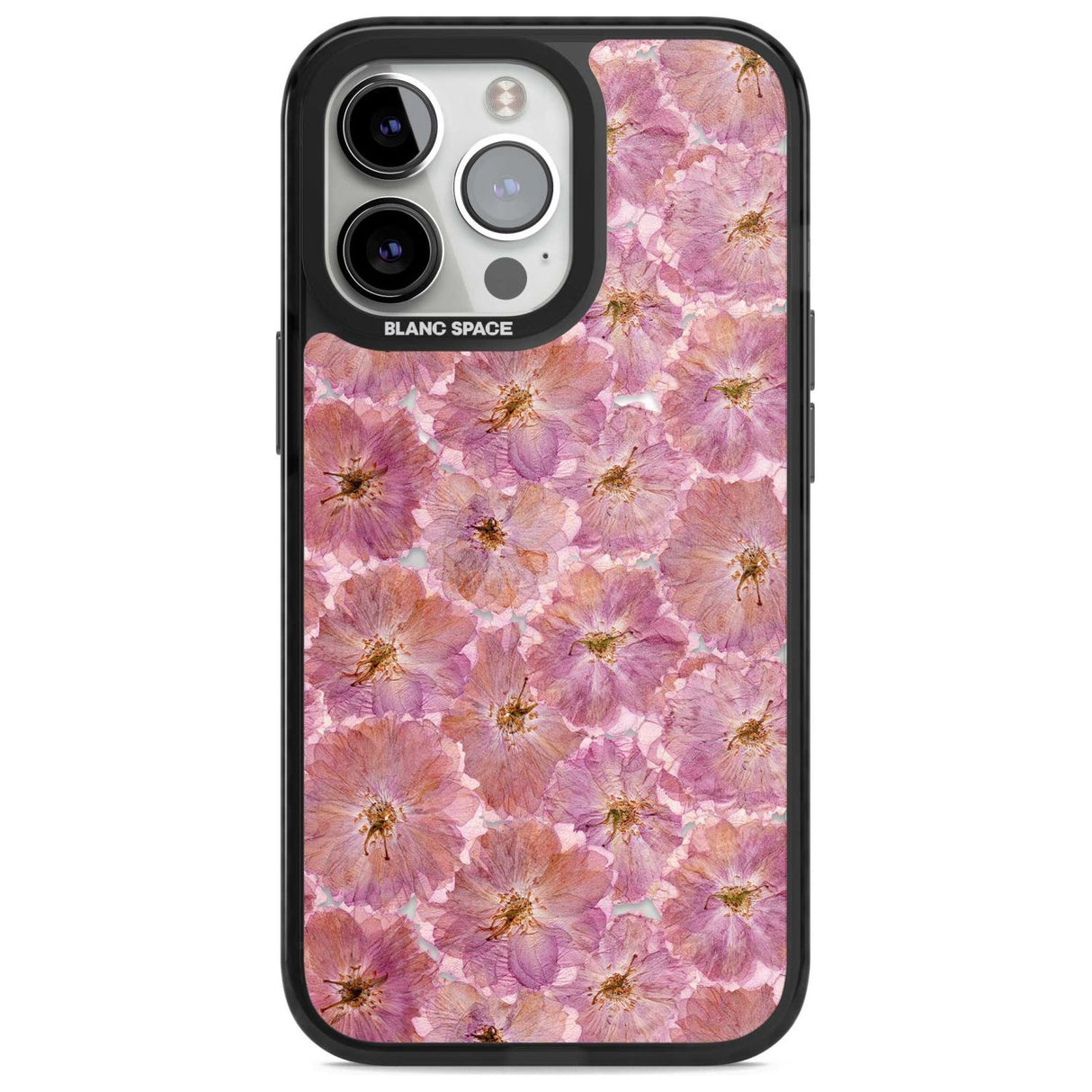 Large Pink Flowers Transparent Design Phone Case iPhone 15 Pro Max / Magsafe Black Impact Case,iPhone 15 Pro / Magsafe Black Impact Case,iPhone 14 Pro Max / Magsafe Black Impact Case,iPhone 14 Pro / Magsafe Black Impact Case,iPhone 13 Pro / Magsafe Black Impact Case Blanc Space