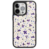 Violet Floral Pattern Design - Cream