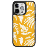 Fern Pattern on Yellow Phone Case iPhone 15 Pro Max / Magsafe Black Impact Case,iPhone 15 Pro / Magsafe Black Impact Case,iPhone 14 Pro Max / Magsafe Black Impact Case,iPhone 14 Pro / Magsafe Black Impact Case,iPhone 13 Pro / Magsafe Black Impact Case Blanc Space