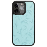 Blue Leaves Vintage Botanical Phone Case iPhone 15 Pro Max / Magsafe Black Impact Case,iPhone 15 Pro / Magsafe Black Impact Case,iPhone 14 Pro Max / Magsafe Black Impact Case,iPhone 14 Pro / Magsafe Black Impact Case,iPhone 13 Pro / Magsafe Black Impact Case Blanc Space