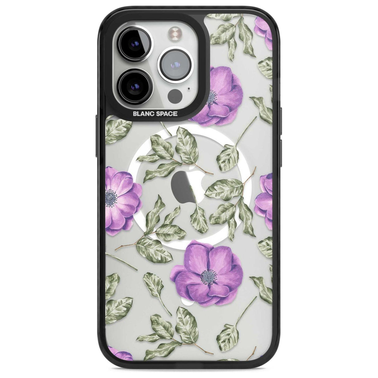 Purple Blossoms Transparent Floral
