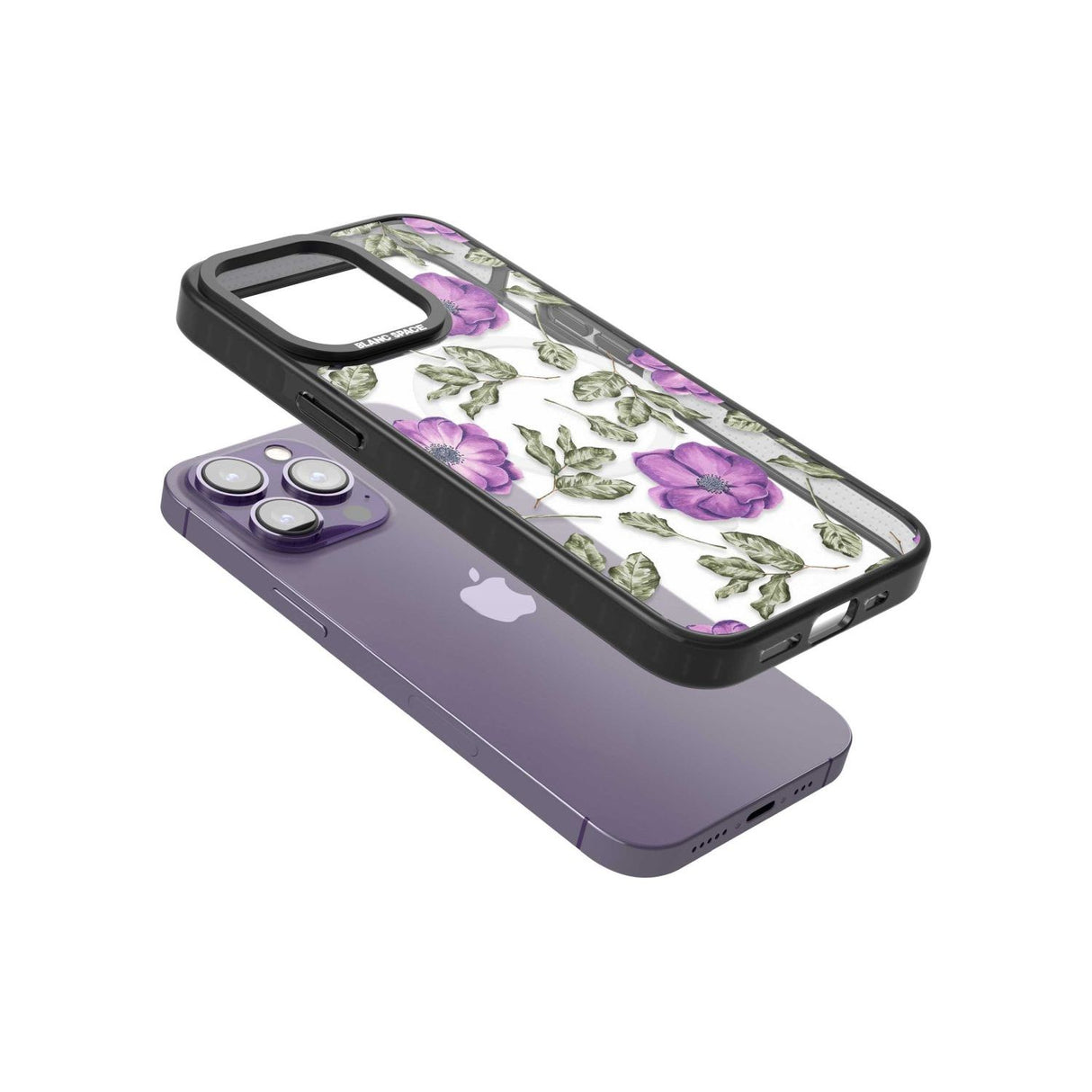 Purple Blossoms Transparent Floral