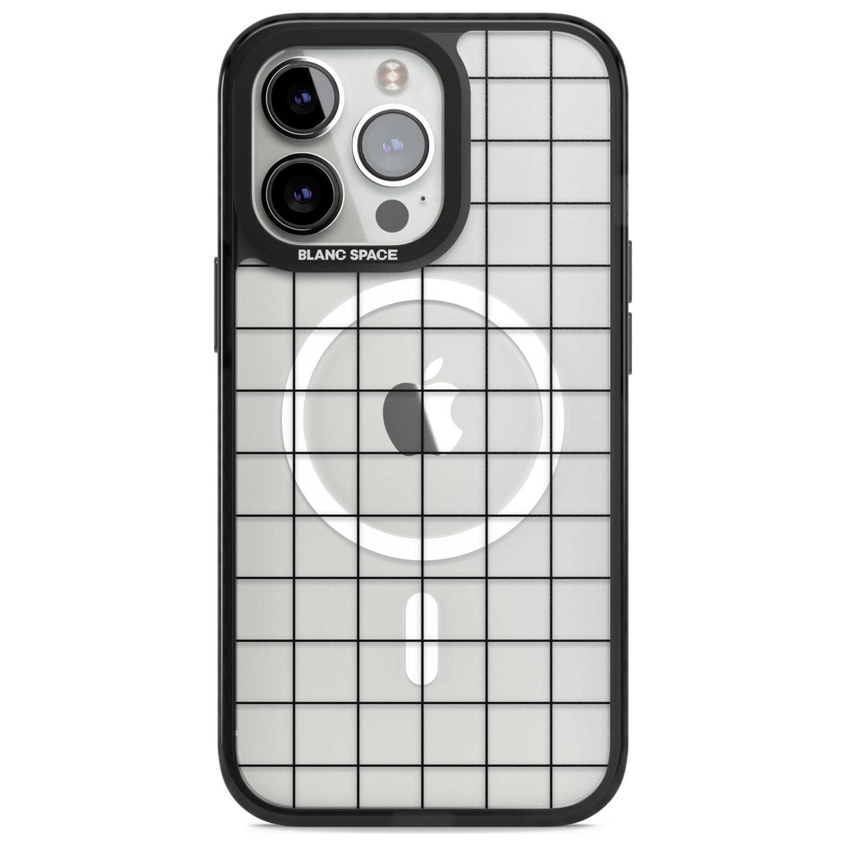 Simplistic Large Grid Pattern Black (Transparent)