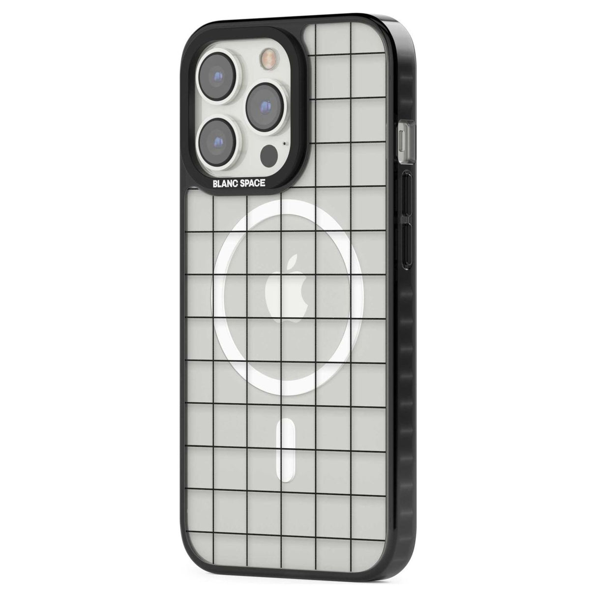 Simplistic Large Grid Pattern Black (Transparent)