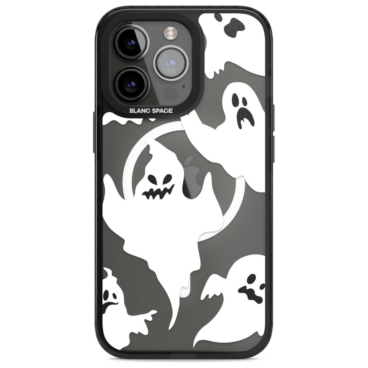 Ghost Pattern Phone Case iPhone 15 Pro Max / Magsafe Black Impact Case,iPhone 15 Pro / Magsafe Black Impact Case,iPhone 14 Pro Max / Magsafe Black Impact Case,iPhone 14 Pro / Magsafe Black Impact Case,iPhone 13 Pro / Magsafe Black Impact Case Blanc Space