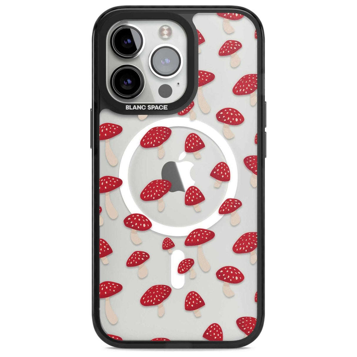 Magical Mushrooms Pattern Phone Case iPhone 15 Pro Max / Magsafe Black Impact Case,iPhone 15 Pro / Magsafe Black Impact Case,iPhone 14 Pro Max / Magsafe Black Impact Case,iPhone 14 Pro / Magsafe Black Impact Case,iPhone 13 Pro / Magsafe Black Impact Case Blanc Space