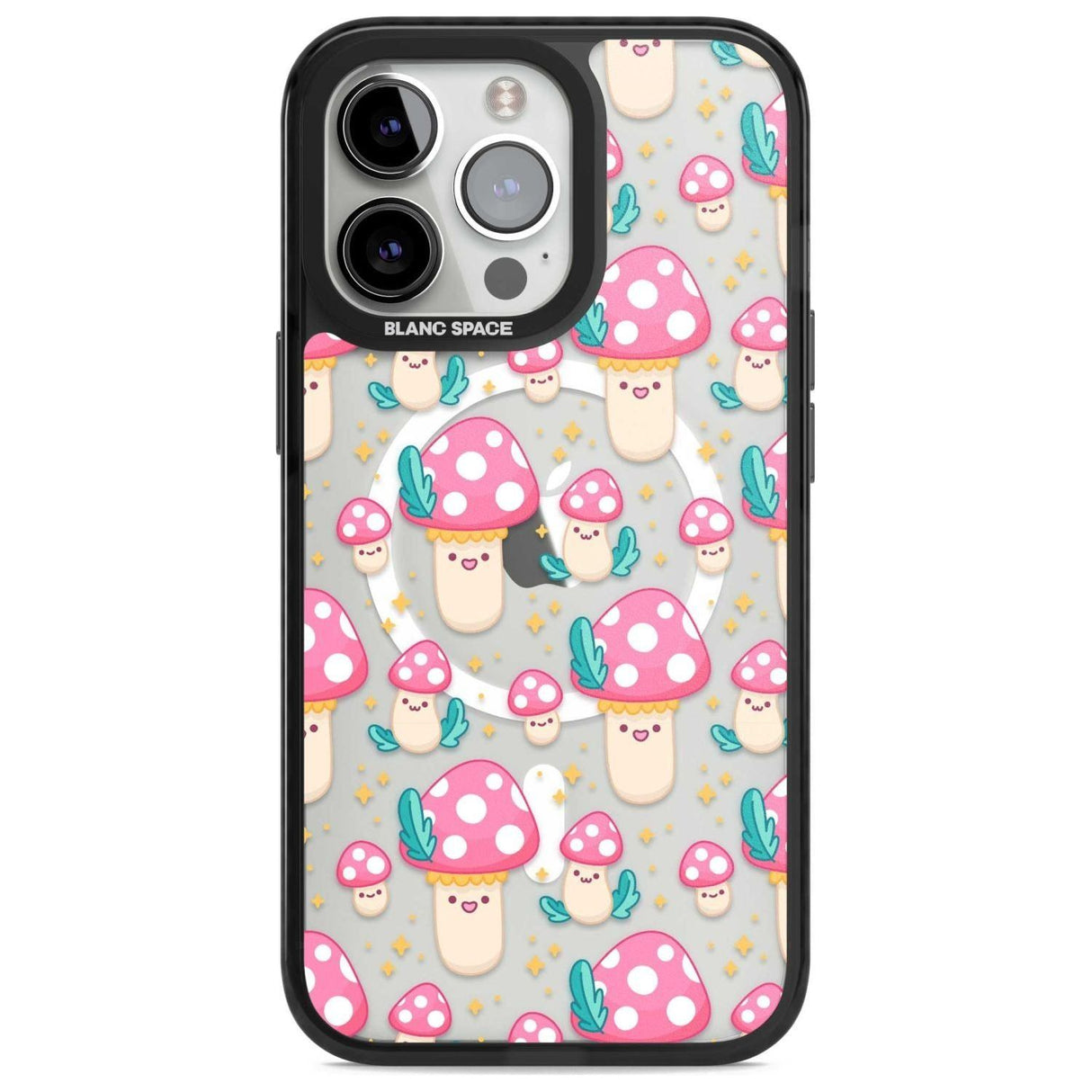 Cute Mushrooms Pattern Phone Case iPhone 15 Pro Max / Magsafe Black Impact Case,iPhone 15 Pro / Magsafe Black Impact Case,iPhone 14 Pro Max / Magsafe Black Impact Case,iPhone 14 Pro / Magsafe Black Impact Case,iPhone 13 Pro / Magsafe Black Impact Case Blanc Space