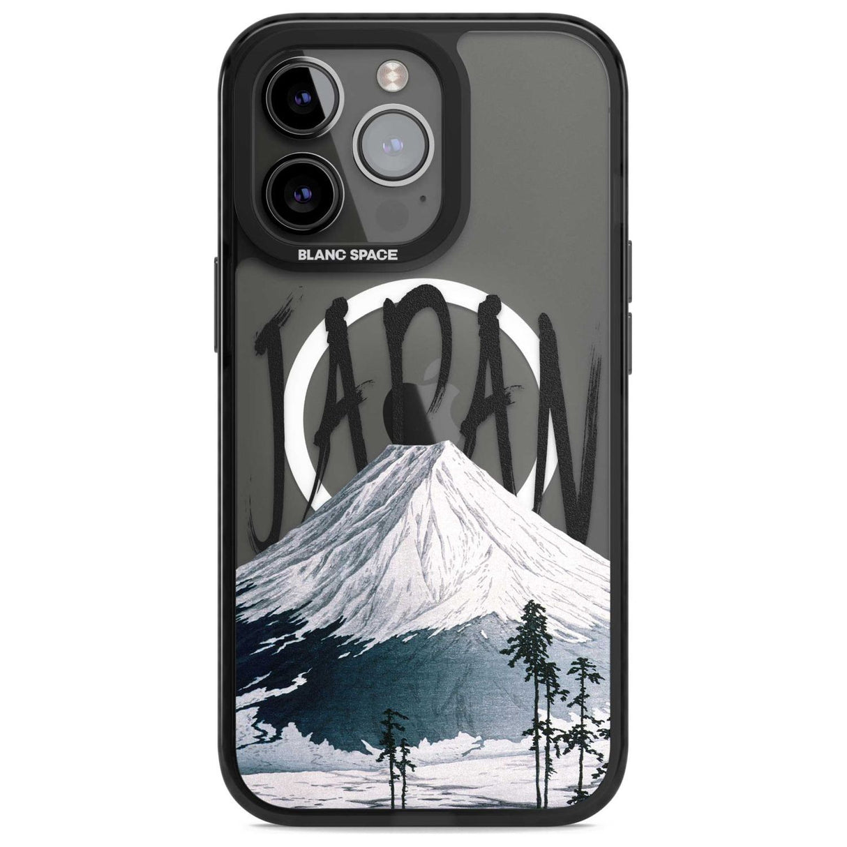 Mount Fuji Cutout Phone Case iPhone 15 Pro Max / Magsafe Black Impact Case,iPhone 15 Pro / Magsafe Black Impact Case,iPhone 14 Pro Max / Magsafe Black Impact Case,iPhone 14 Pro / Magsafe Black Impact Case,iPhone 13 Pro / Magsafe Black Impact Case Blanc Space