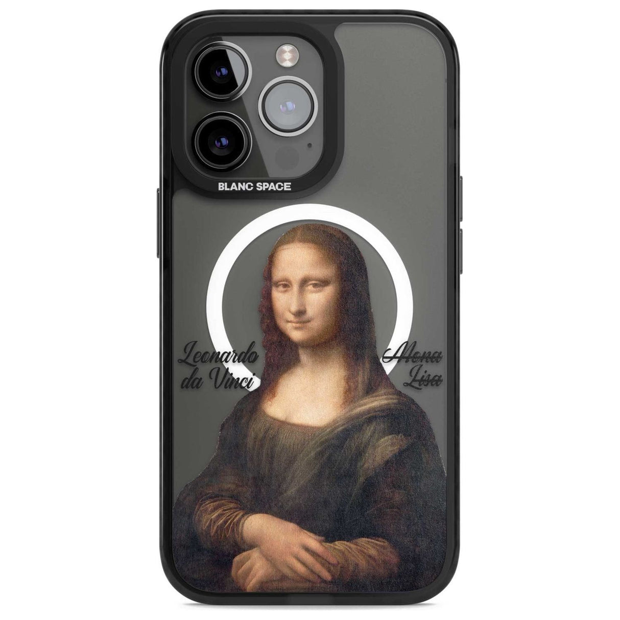 Mona Lisa Cutout Phone Case iPhone 15 Pro Max / Magsafe Black Impact Case,iPhone 15 Pro / Magsafe Black Impact Case,iPhone 14 Pro Max / Magsafe Black Impact Case,iPhone 14 Pro / Magsafe Black Impact Case,iPhone 13 Pro / Magsafe Black Impact Case Blanc Space