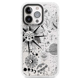 Large Sun Vintage Astrological Phone Case iPhone 15 Pro Max / Magsafe Impact Case,iPhone 15 Pro / Magsafe Impact Case Blanc Space