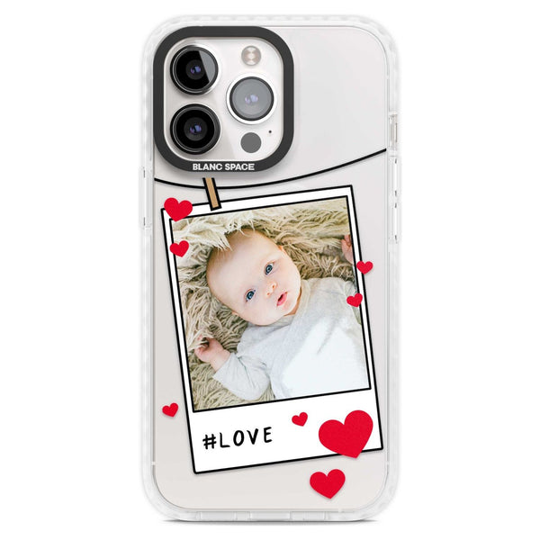 Personalised Paperclip & Hearts Polaroid