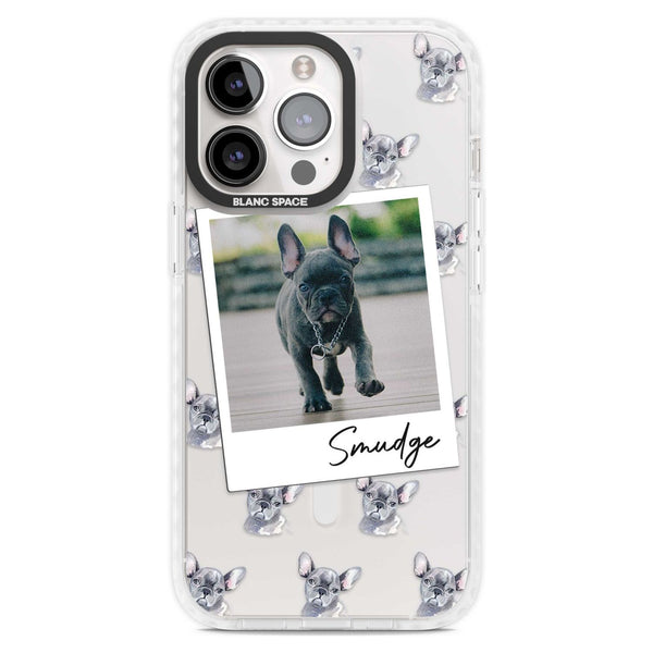 Personalised Grey French Bulldog Instant Camera Photo