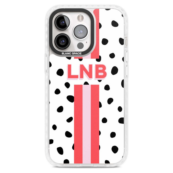 Personalised Polka & Pink Stripe