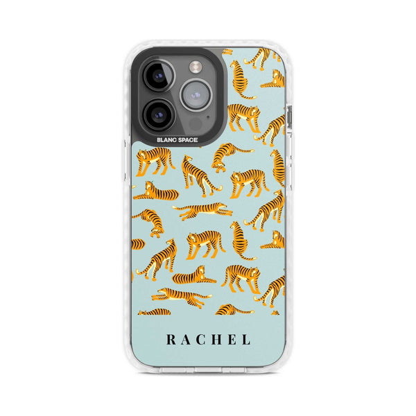 Personalised Turquoise Tiger Pattern