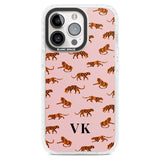 Personalised Safari Tiger Pattern on Pink Custom Phone Case iPhone 15 Pro Max / Magsafe Impact Case,iPhone 15 Pro / Magsafe Impact Case Blanc Space