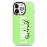 Personalised Bold Name: Lime Custom Phone Case iPhone 15 Pro Max / Magsafe Impact Case,iPhone 15 Pro / Magsafe Impact Case Blanc Space