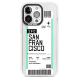 Personalised San Francisco Boarding Pass Custom Phone Case iPhone 15 Pro Max / Magsafe Impact Case,iPhone 15 Pro / Magsafe Impact Case Blanc Space