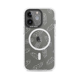 Clear Botanical Designs: Palm Leaves Phone Case iPhone 15 Pro Max / Magsafe Impact Case,iPhone 15 Pro / Magsafe Impact Case Blanc Space