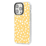 White on Yellow Dalmatian Polka Dot Spots