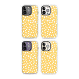 White on Yellow Dalmatian Polka Dot Spots