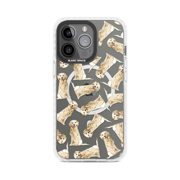 Golden Retriever Watercolor Pattern