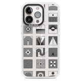 Abstract Lines: Mixed Pattern #1 Phone Case iPhone 15 Pro Max / Magsafe Impact Case,iPhone 15 Pro / Magsafe Impact Case Blanc Space