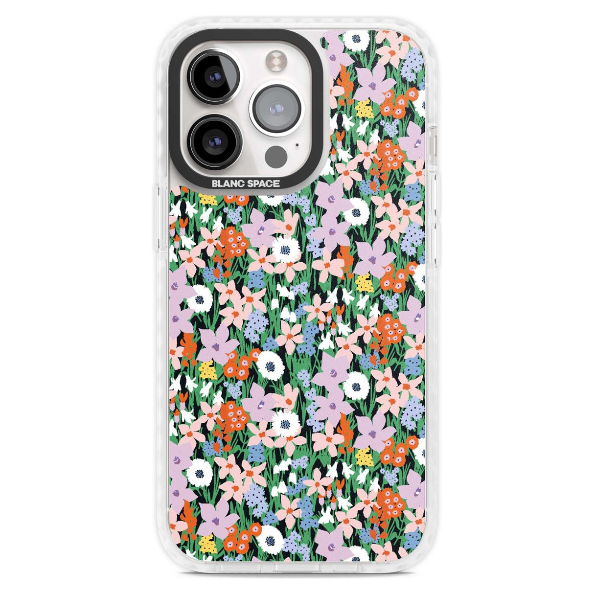 Jazzy Floral Mix: Solid Phone Case iPhone 15 Pro Max / Magsafe Impact Case,iPhone 15 Pro / Magsafe Impact Case Blanc Space