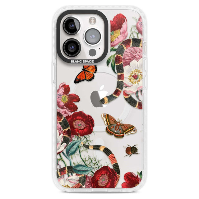 Botanical Snake Phone Case iPhone 15 Pro Max / Magsafe Impact Case,iPhone 15 Pro / Magsafe Impact Case Blanc Space