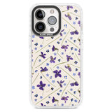 Violet Floral Pattern Design - Cream