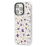 Violet Floral Pattern Design - Cream