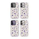 Violet Floral Pattern Design - Cream