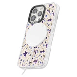 Violet Floral Pattern Design - Cream