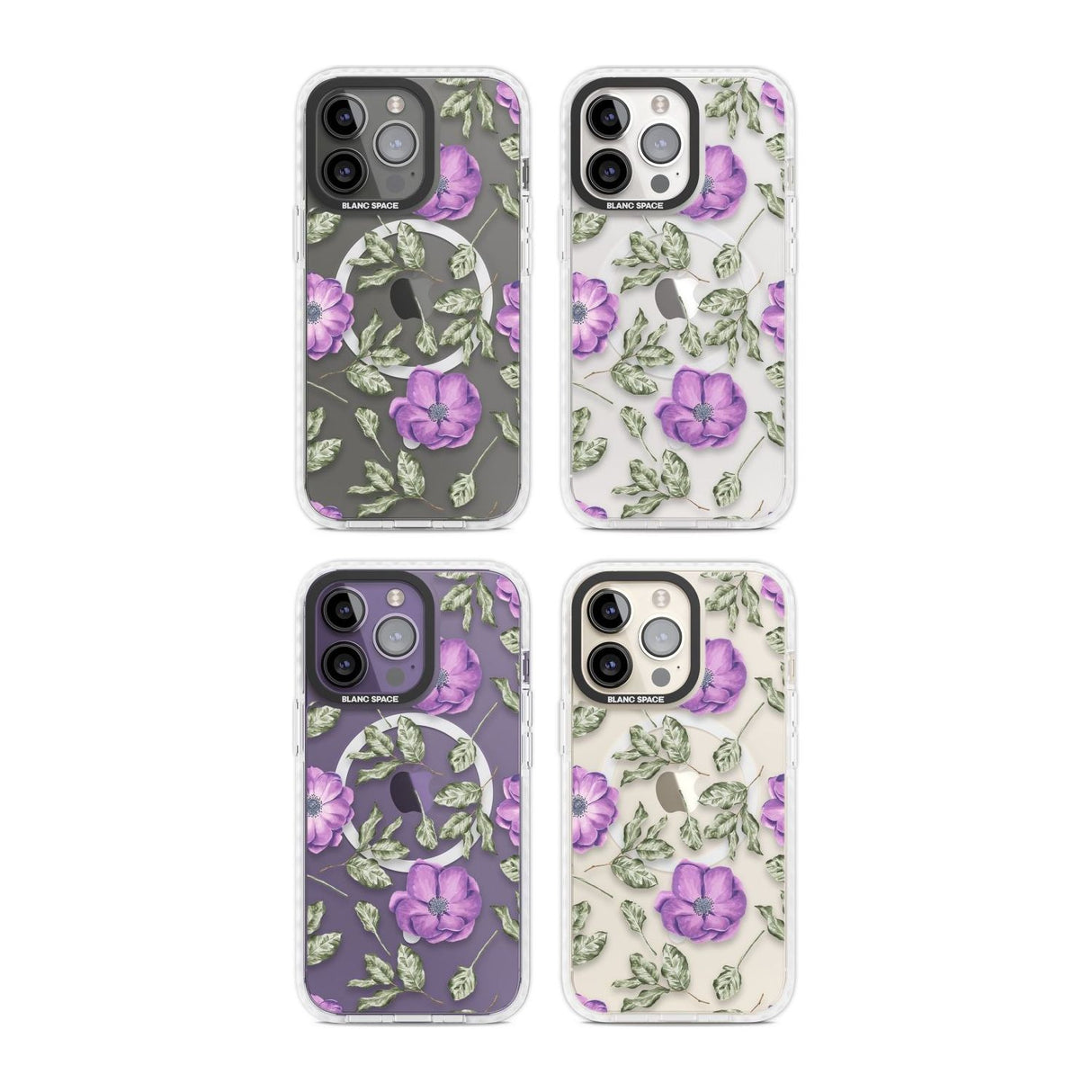 Purple Blossoms Transparent Floral