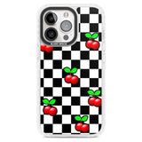 Checkered Cherry Phone Case iPhone 15 Pro Max / Magsafe Impact Case,iPhone 15 Pro / Magsafe Impact Case Blanc Space