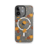 Halloween Pumpkins and Flowers Phone Case iPhone 15 Pro Max / Magsafe Impact Case,iPhone 15 Pro / Magsafe Impact Case Blanc Space