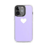 Single Heart White & Pale Purple