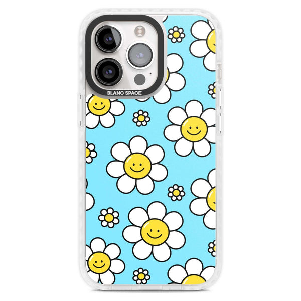 Daisy Faces Kawaii Pattern