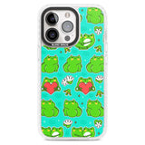 Frog Booty Kawaii Pattern Phone Case iPhone 15 Pro Max / Magsafe Impact Case,iPhone 15 Pro / Magsafe Impact Case Blanc Space